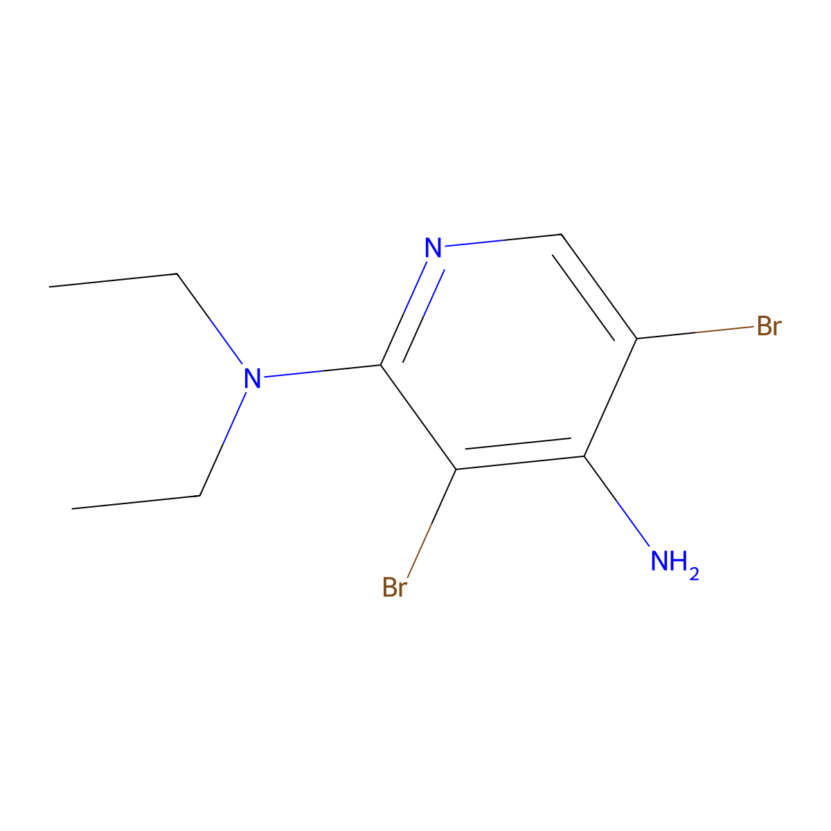 4-Amino-3,5-dibromo-2-diethylaminopyridine molecular structure, CAS 1563532-40-0
