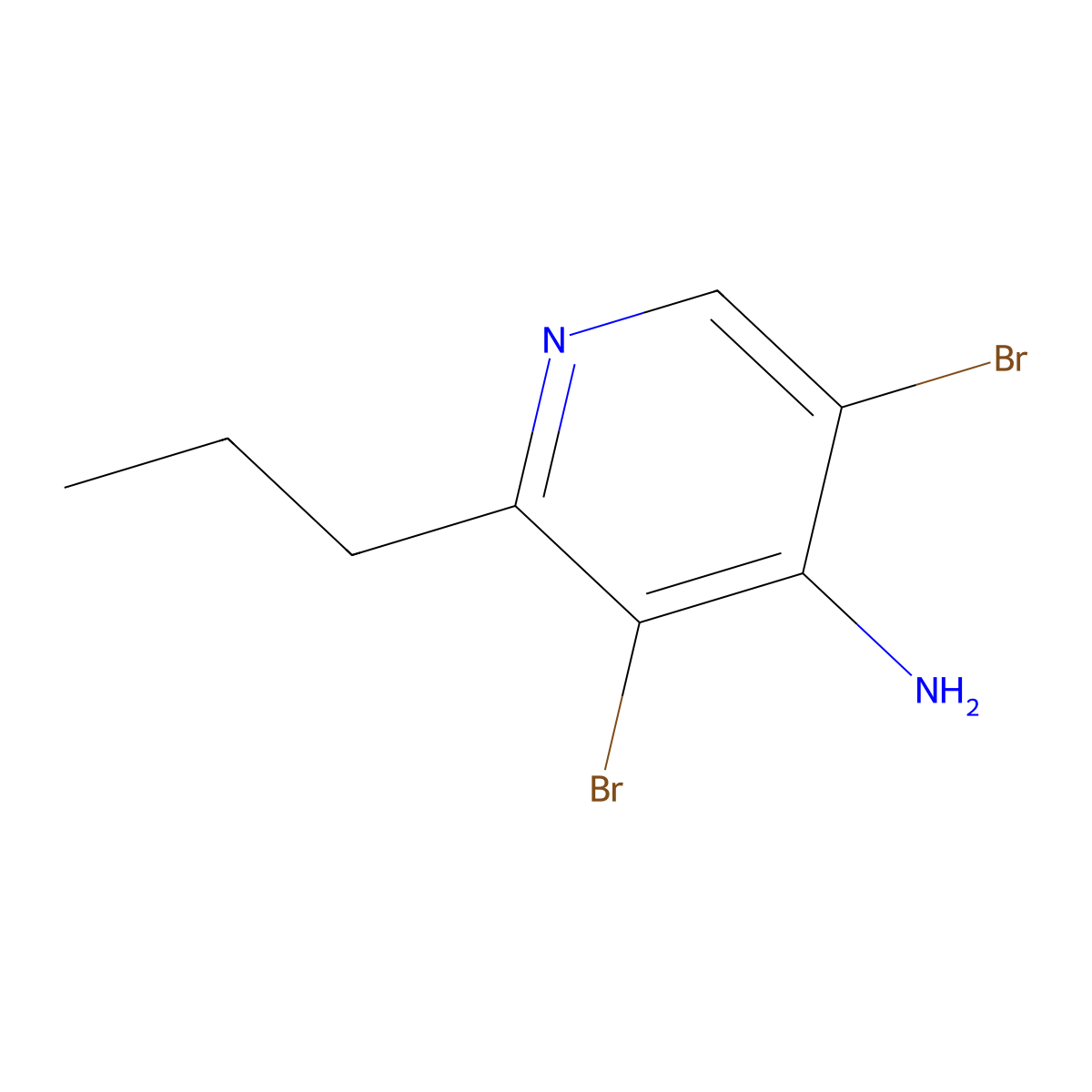 4-Amino-3,5-dibromo-2-(N-propyl)pyridine molecular structure, CAS 1563532-48-8