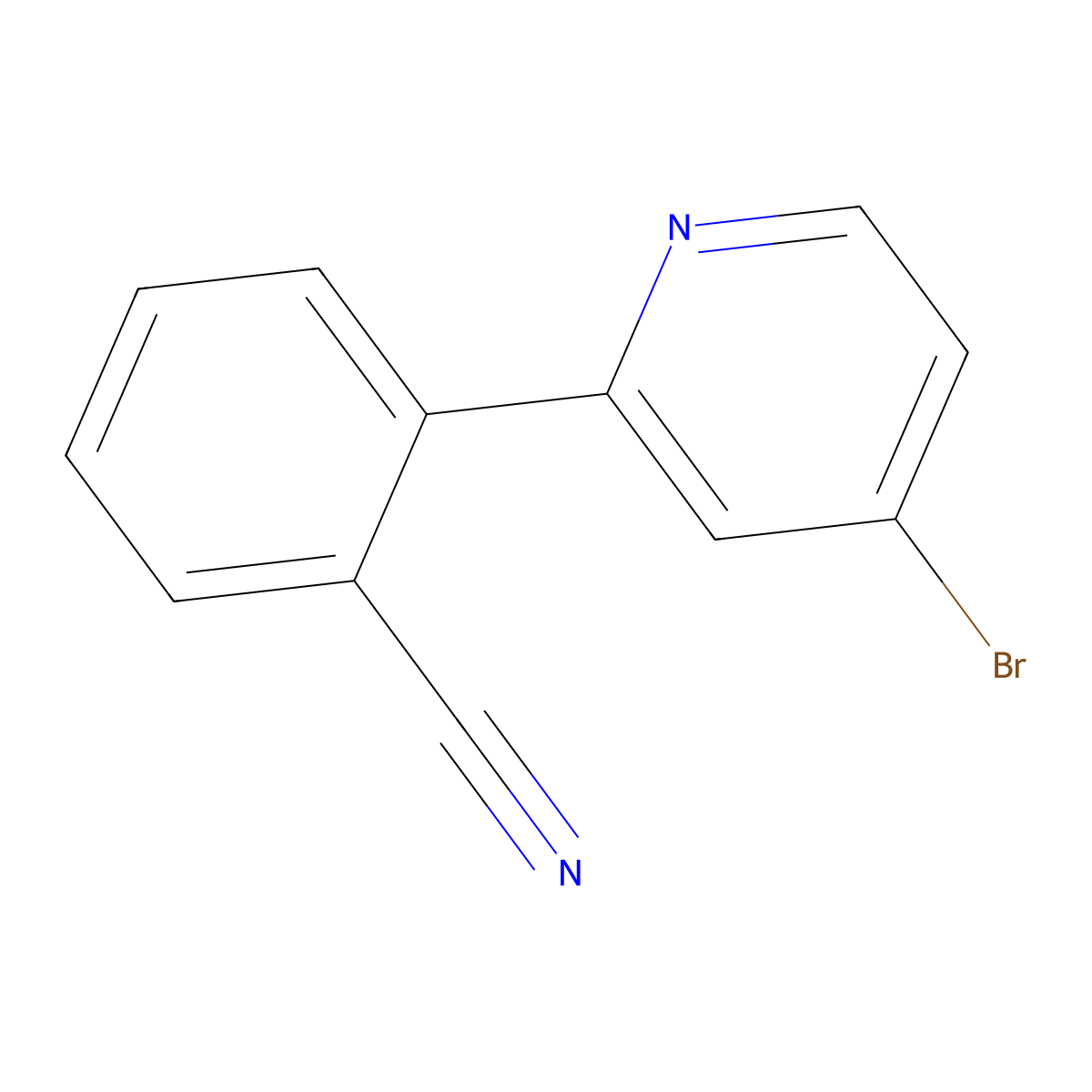 4-Bromo-2-(2-cyanophenyl)pyridine molecular structure, CAS 1563532-61-5