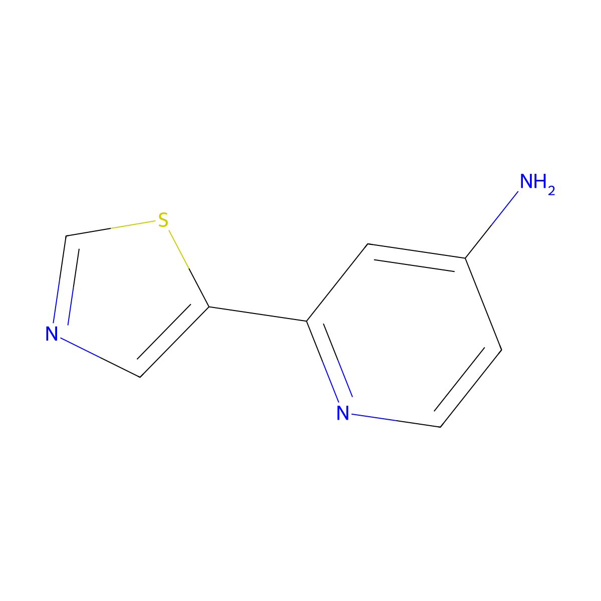 4-Amino-2-(thiazol-5-yl)pyridine molecular structure, CAS 1563532-67-1