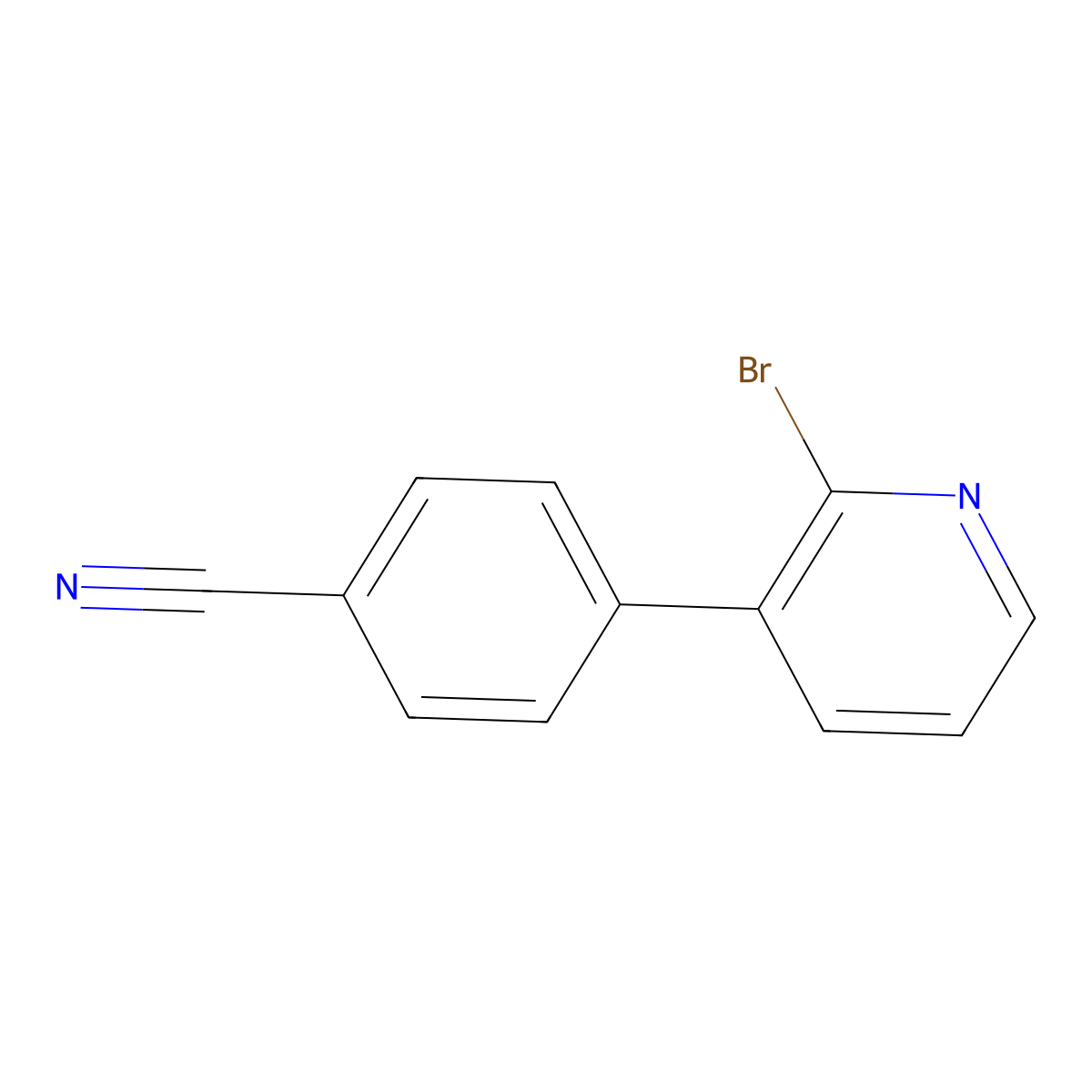 4-(2-Bromopyridin-3-YL)benzonitrile molecular structure, CAS 1563532-68-2