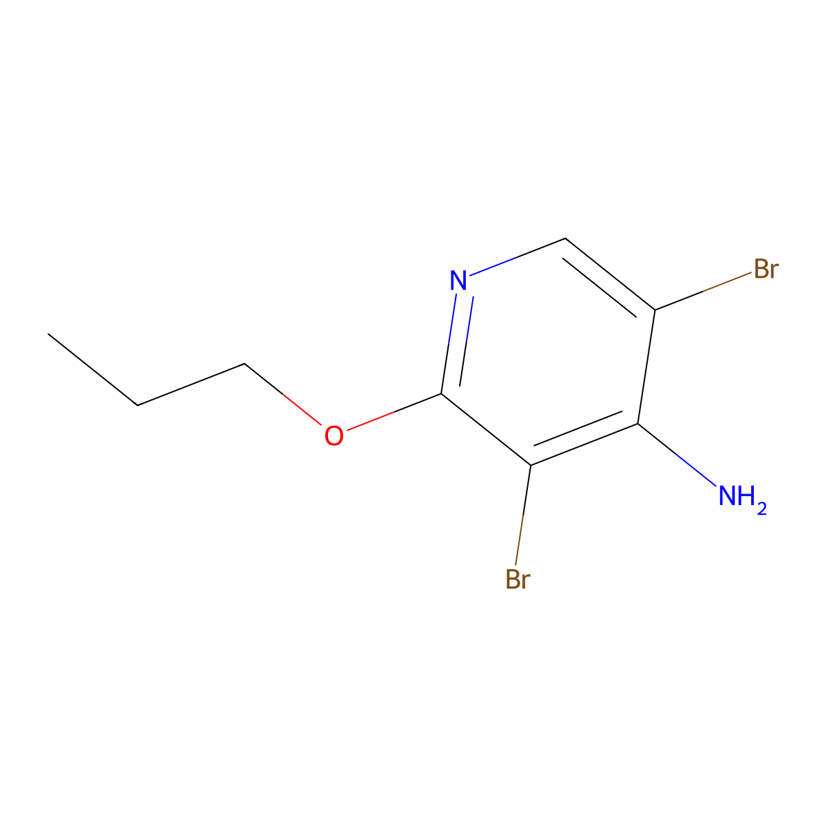 4-Amino-3,5-dibromo-2-(n-propoxy)pyridine molecular structure, CAS 1563532-70-6