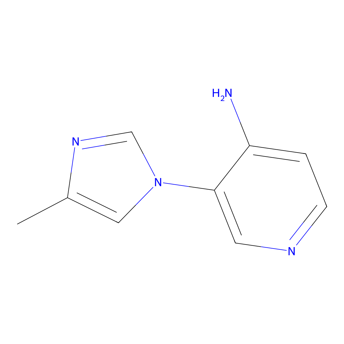 4-Amino-3-(4-methylimidazol-1-YL)pyridine molecular structure, CAS 1563532-72-8
