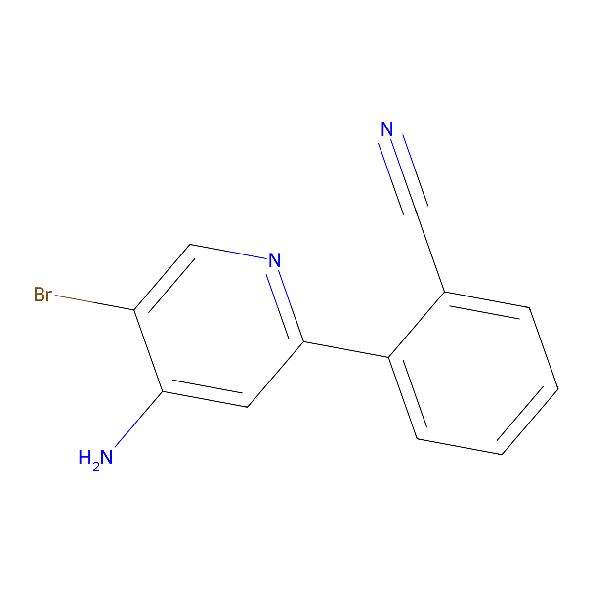 4-Amino-3-bromo-6-(2-cyanophenyl)pyridine molecular structure, CAS 1563532-73-9