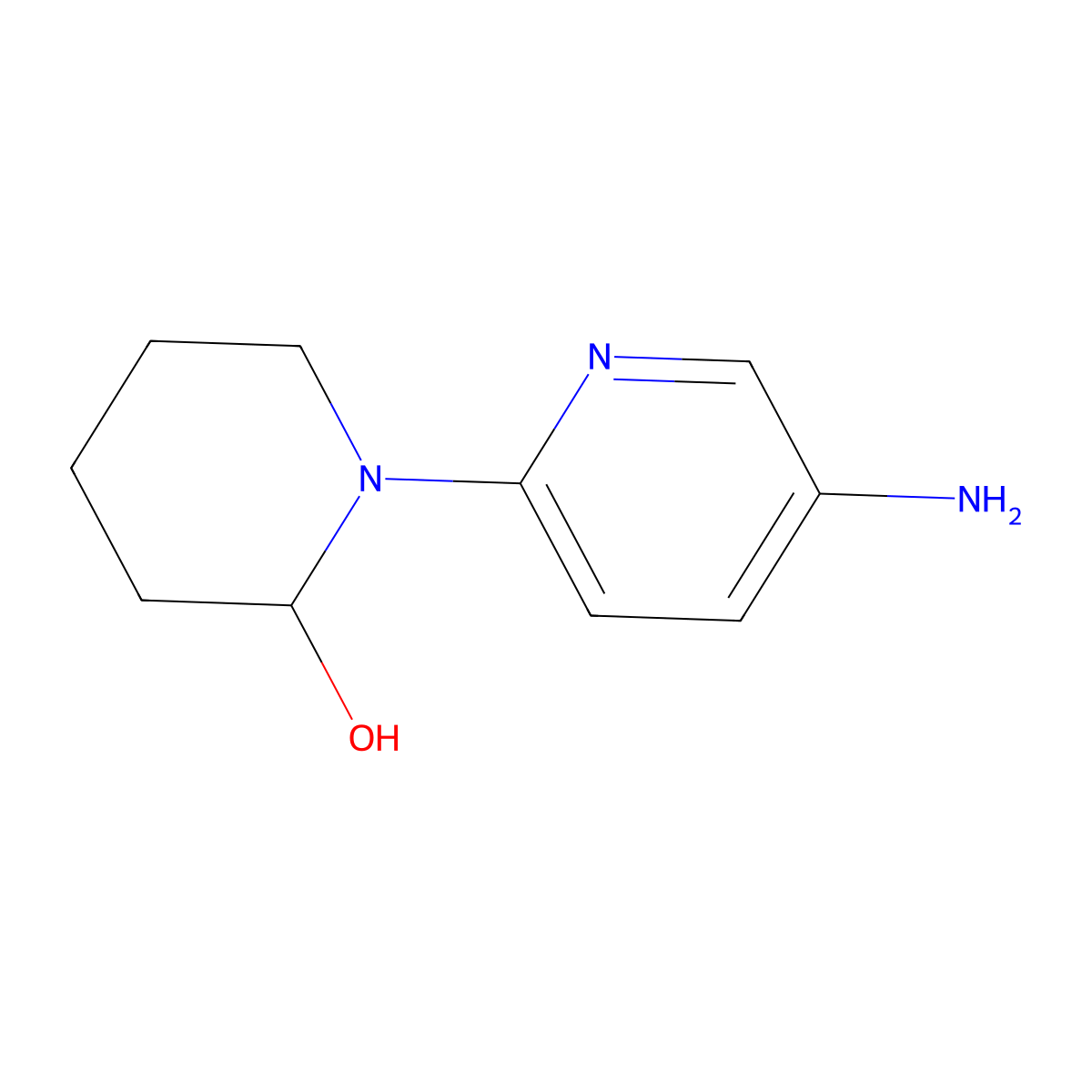 1-(5-Aminopyridin-2-YL)piperidin-2-OL molecular structure, CAS 1563532-83-1