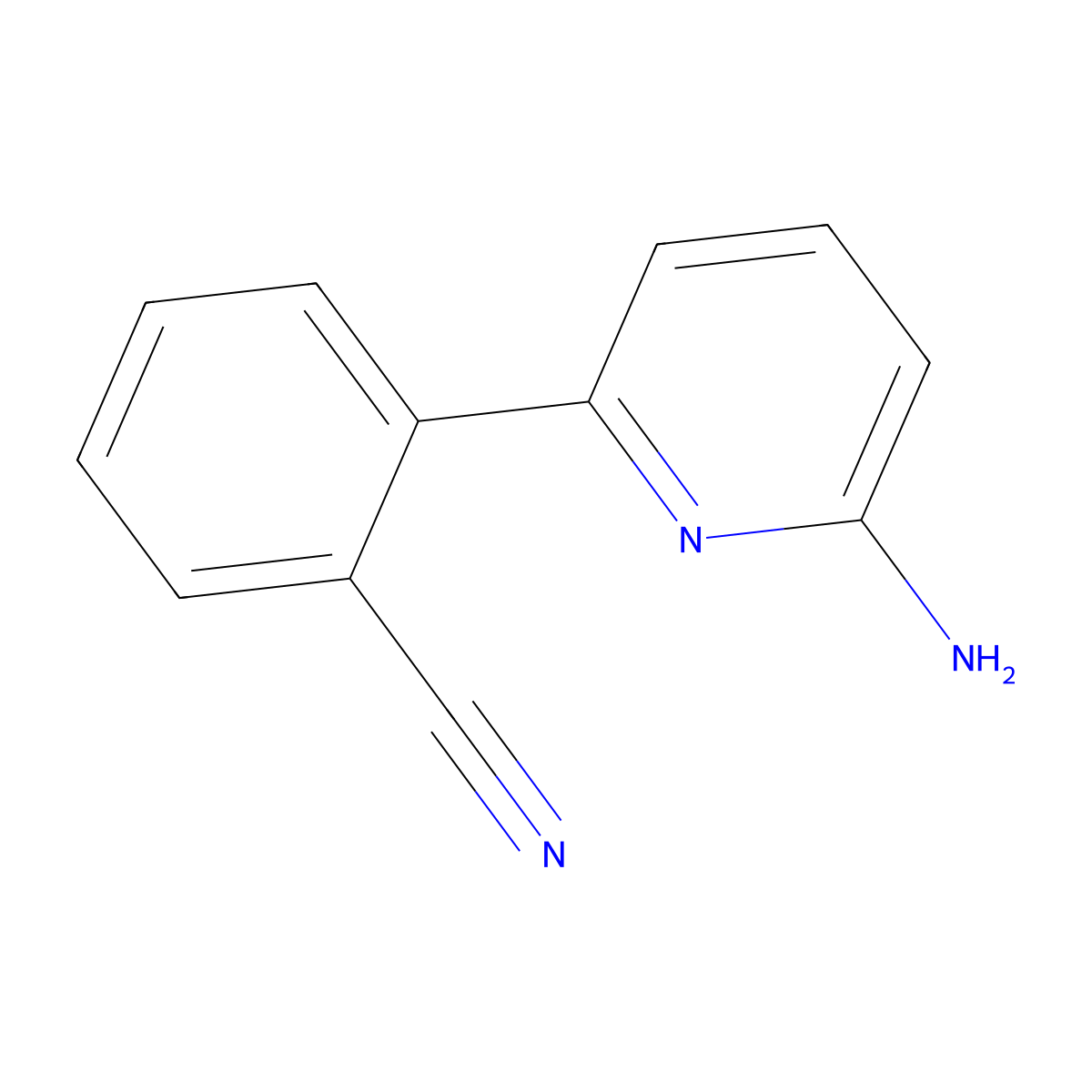 2-(6-Aminopyridin-2-YL)benzonitrile molecular structure, CAS 1563532-86-4