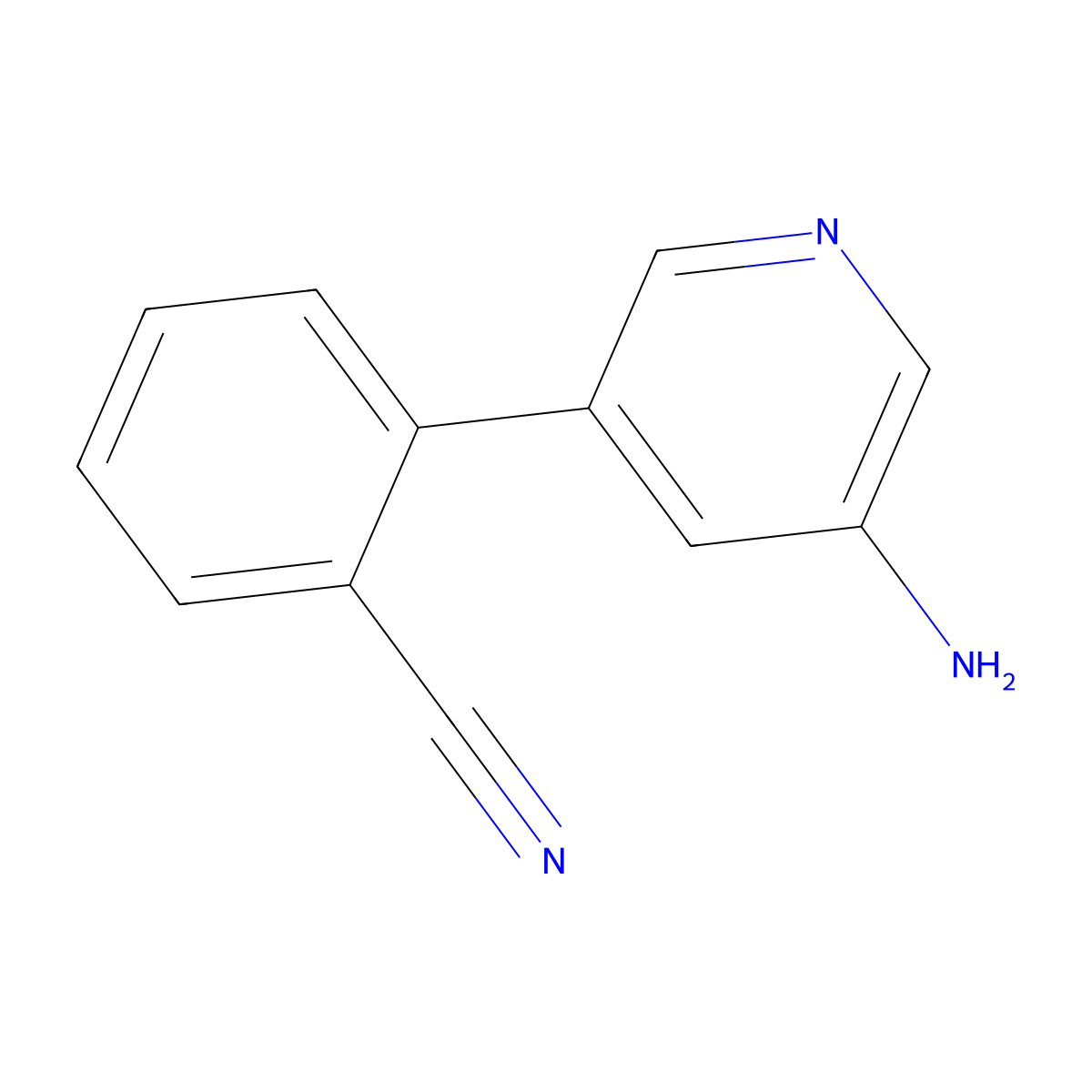 2-(3-Aminopyridin-5-YL)benzonitrile molecular structure, CAS 1563532-92-2