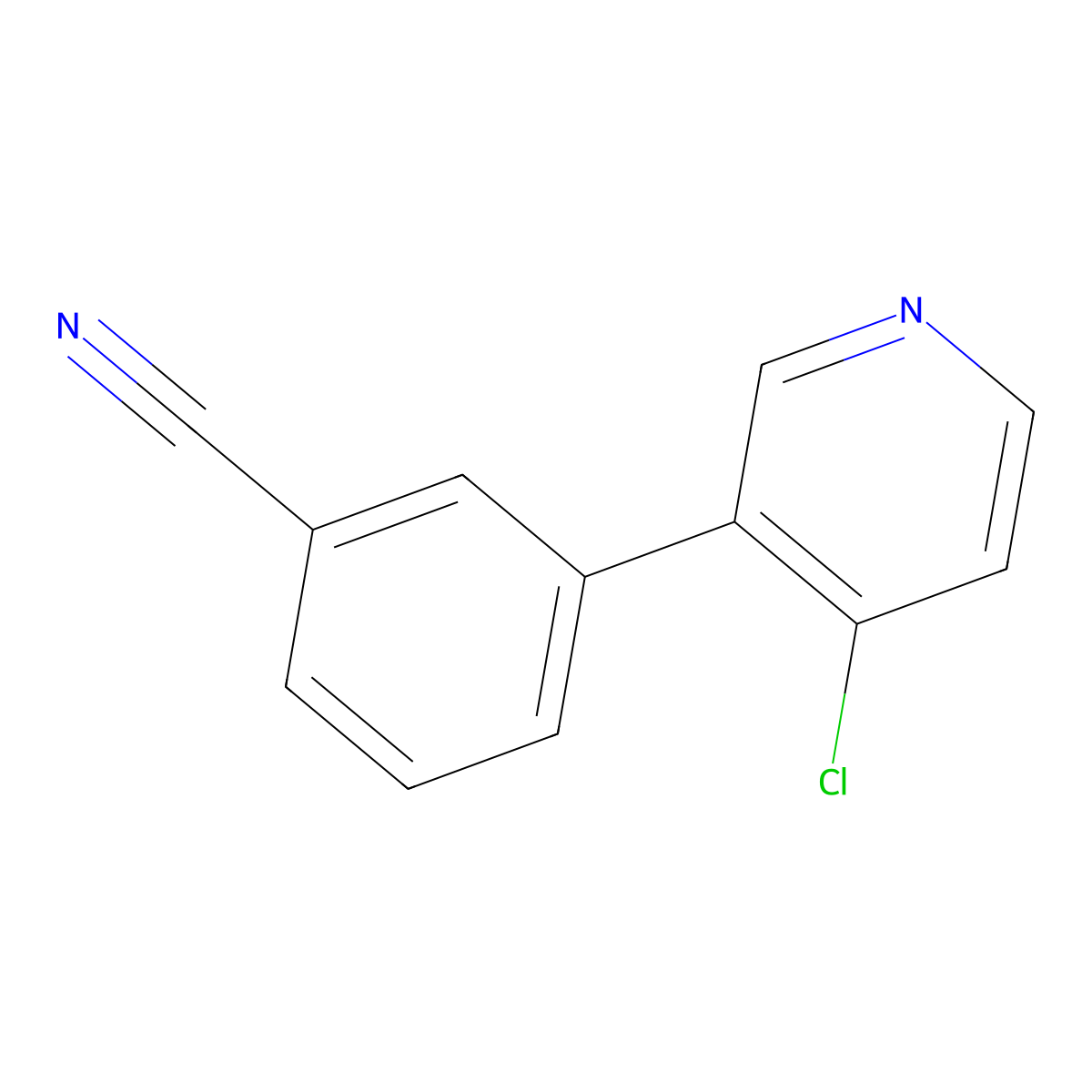3-(4-Chloropyridin-3-YL)benzonitrile molecular structure, CAS 1563533-08-3