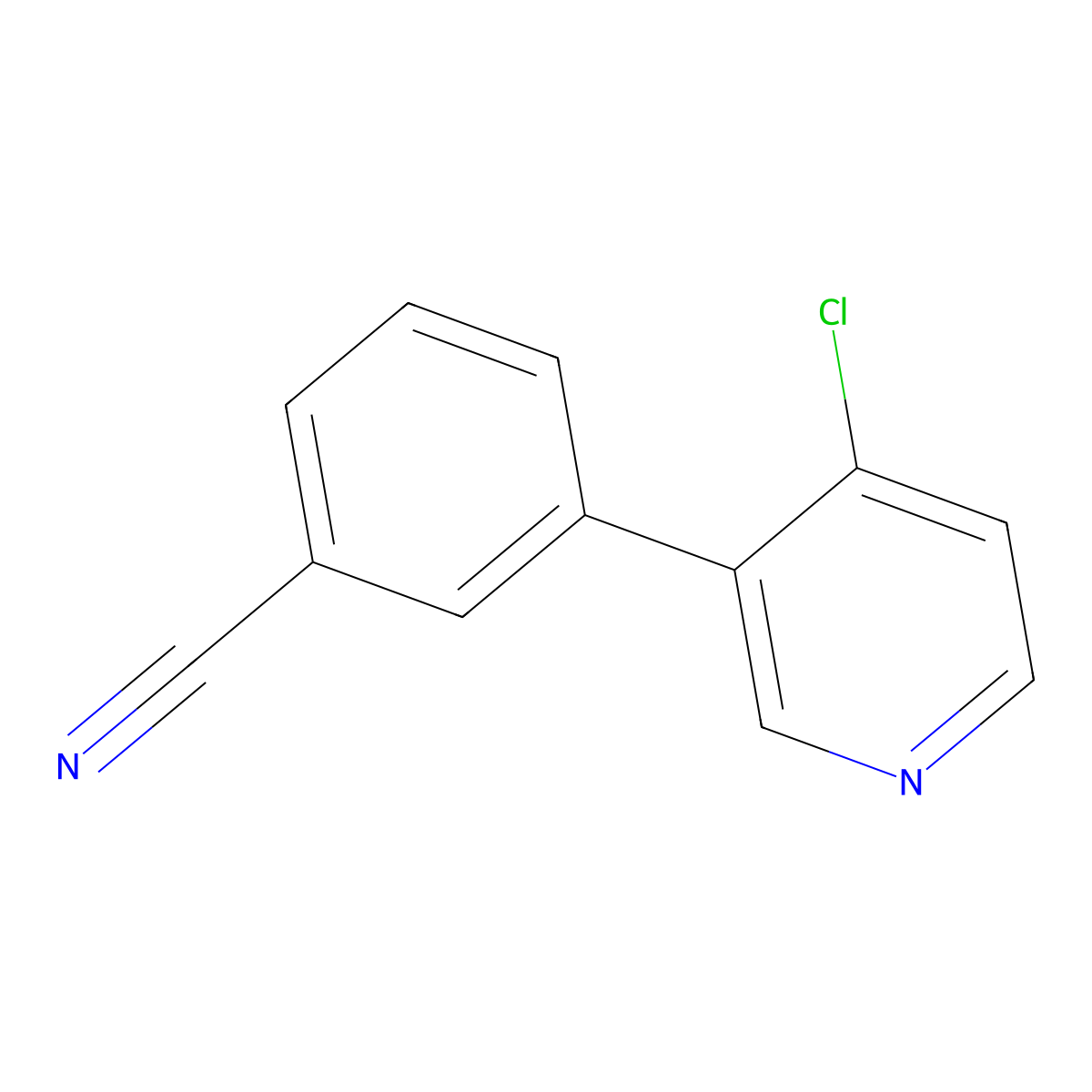 3-(4-Chloropyridin-3-YL)benzonitrile molecular structure, CAS 1563533-08-3