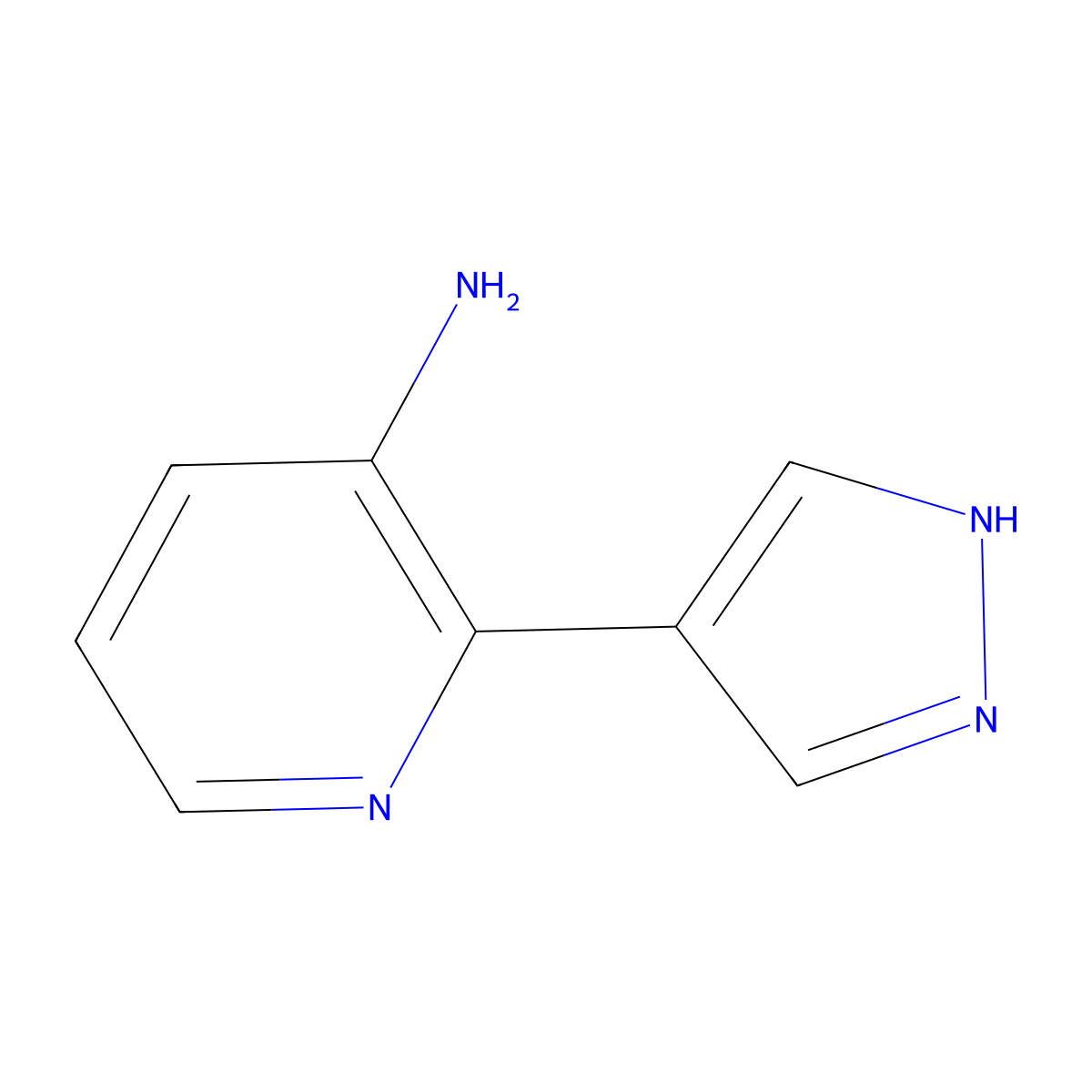 3-Amino-2-(pyrazol-4-yl)pyridine molecular structure, CAS 1563533-10-7