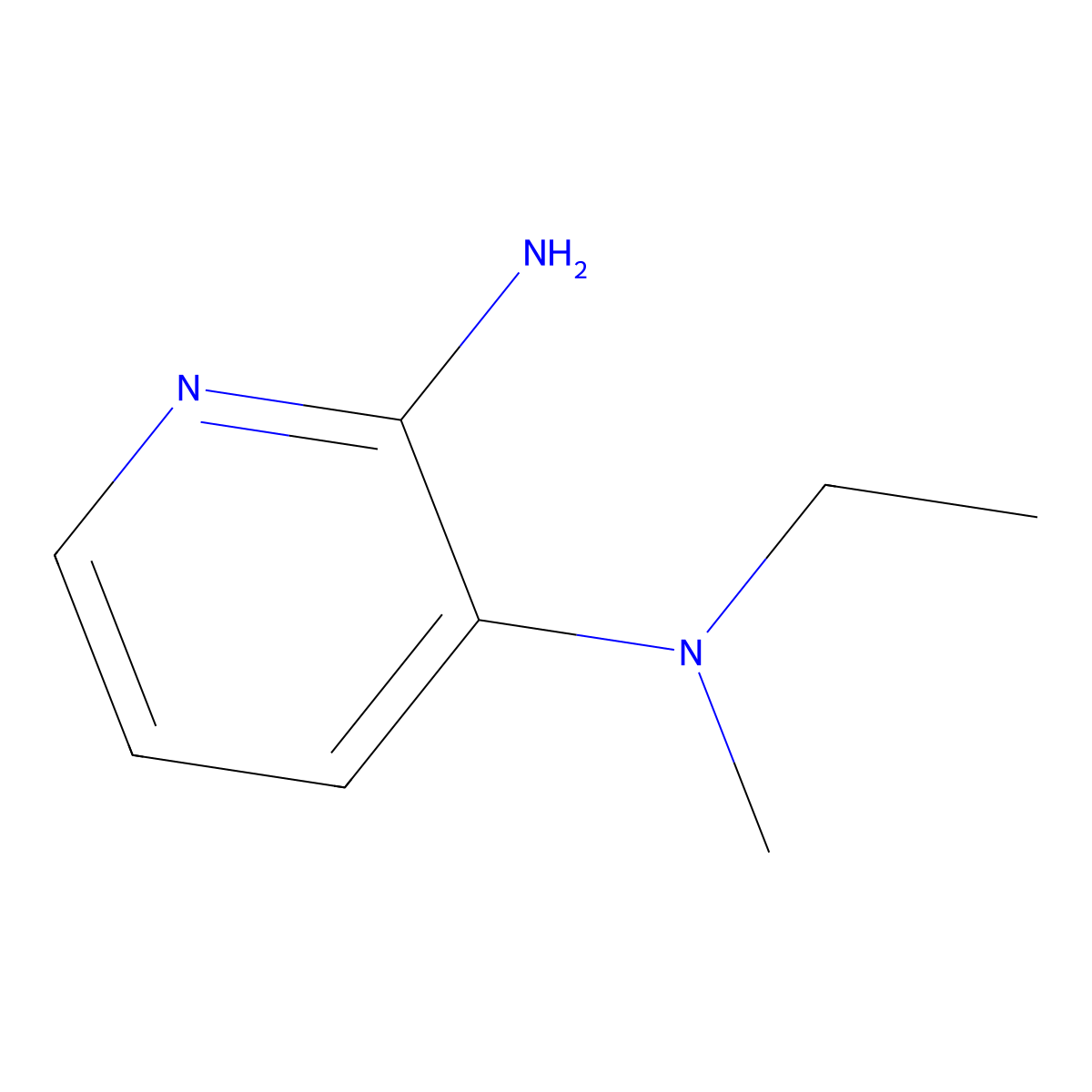 2-Amino-3-(methylethylamino)pyridine molecular structure, CAS 1563533-12-9