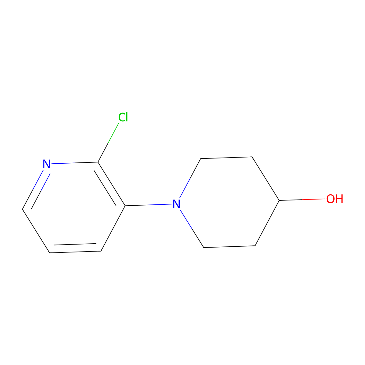 1-(2-Chloropyridin-3-YL)piperidin-4-OL molecular structure, CAS 1563533-15-2