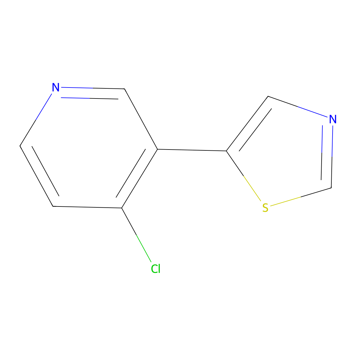 4-Chloro-3-(5-thiazolyl)pyridine molecular structure, CAS 1563533-24-3