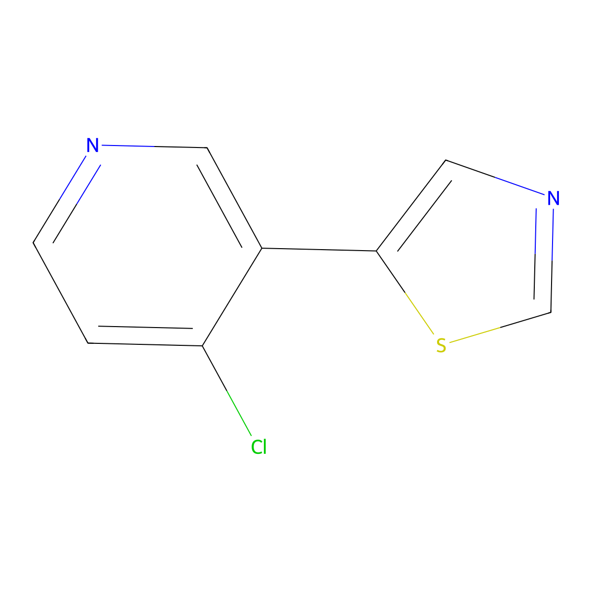 4-Chloro-3-(5-thiazolyl)pyridine molecular structure, CAS 1563533-24-3