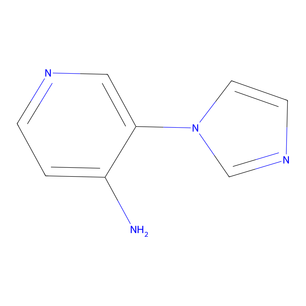 4-Amino-3-(imidazol-1-YL)pyridine molecular structure, CAS 1563533-45-8