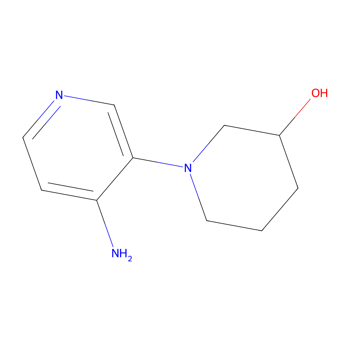 1-(4-Aminopyridin-3-YL)piperidin-3-OL molecular structure, CAS 1563533-49-2