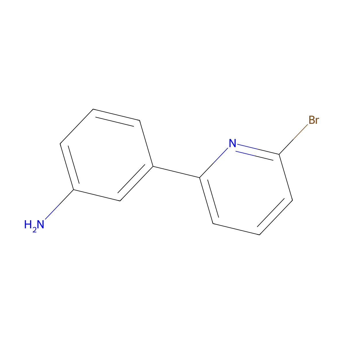 2-Bromo-6-(3-aminophenyl)pyridine molecular structure, CAS 1563533-51-6