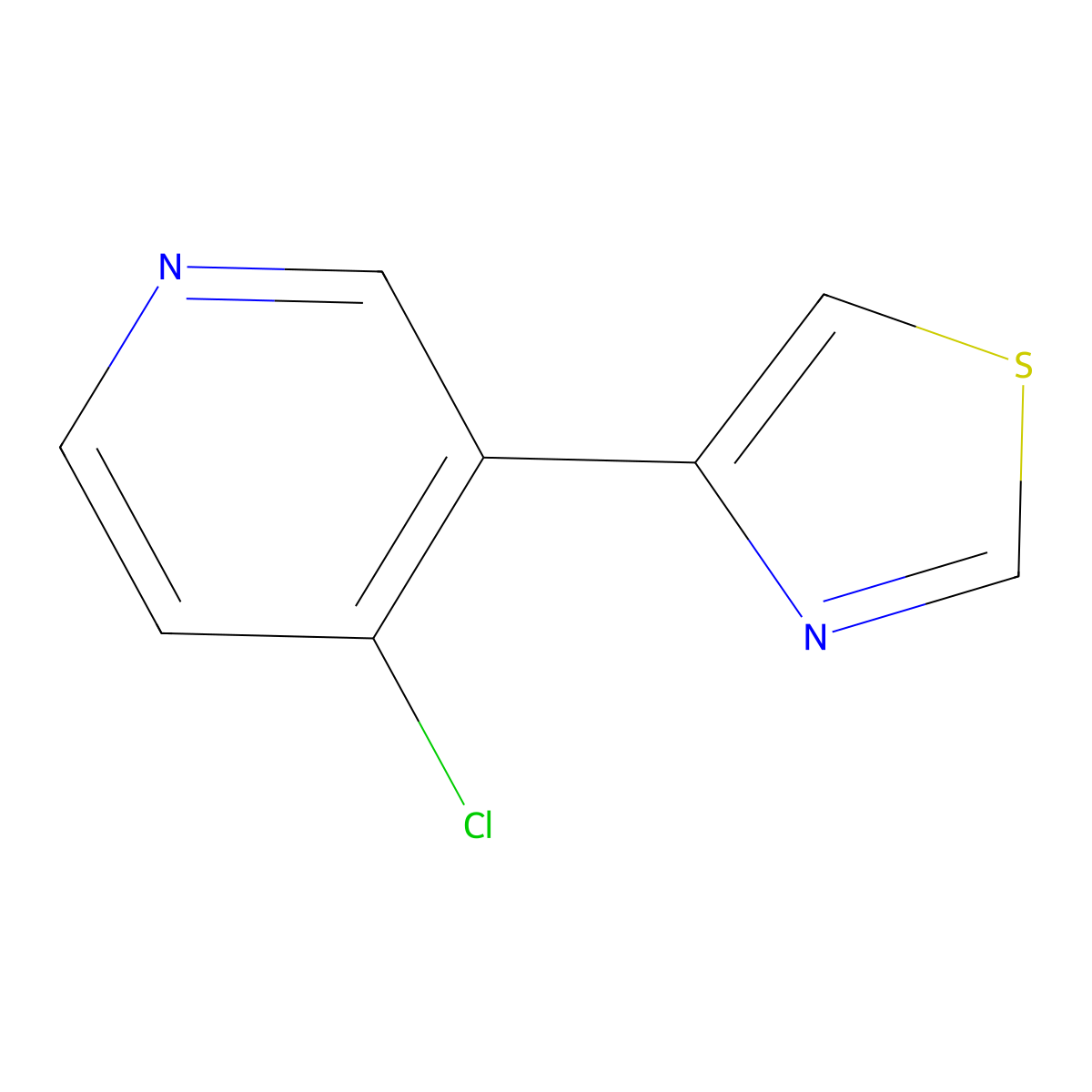 4-Chloro-3-(4-thiazolyl)pyridine molecular structure, CAS 1563533-54-9