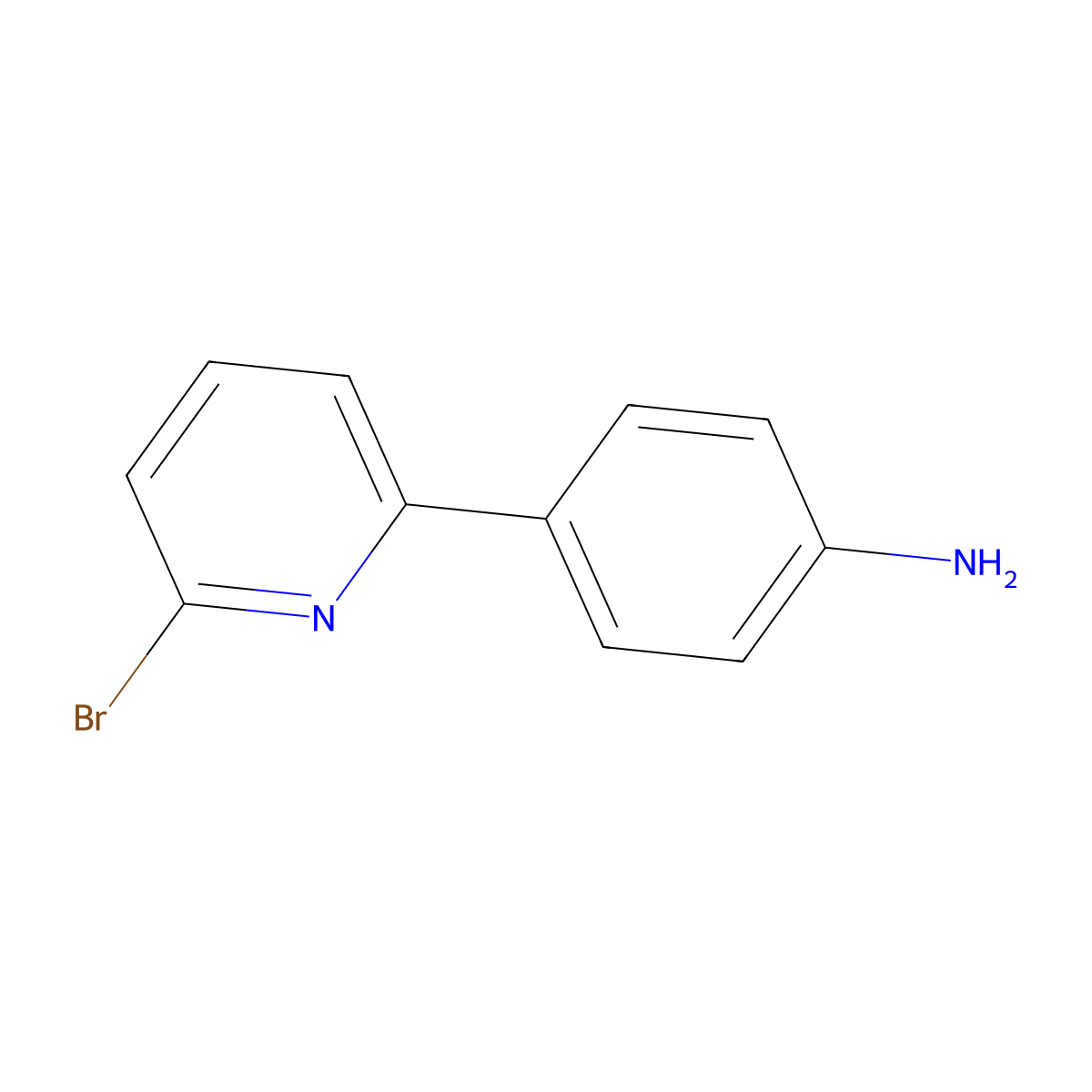 2-Bromo-6-(4-aminophenyl)pyridine molecular structure, CAS 1563533-57-2