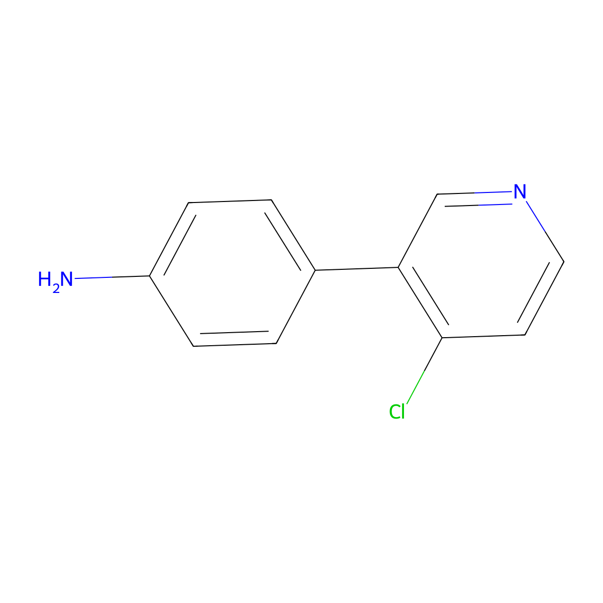 4-Chloro-3-(4-aminophenyl)pyridine molecular structure, CAS 1563533-58-3