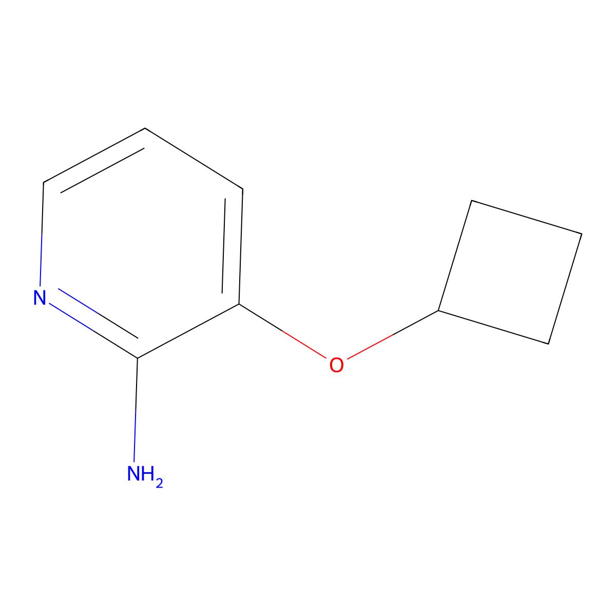 2-Amino-3-(cyclobutoxy)pyridine molecular structure, CAS 1563533-61-8