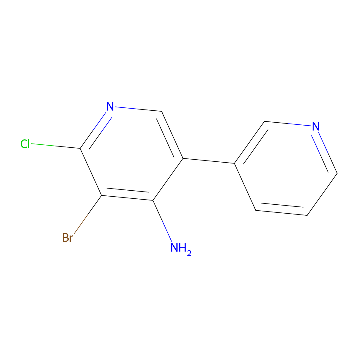 4-Amino-2-chloro-3-bromo-5,3'-bipyridine molecular structure, CAS 1563533-67-4