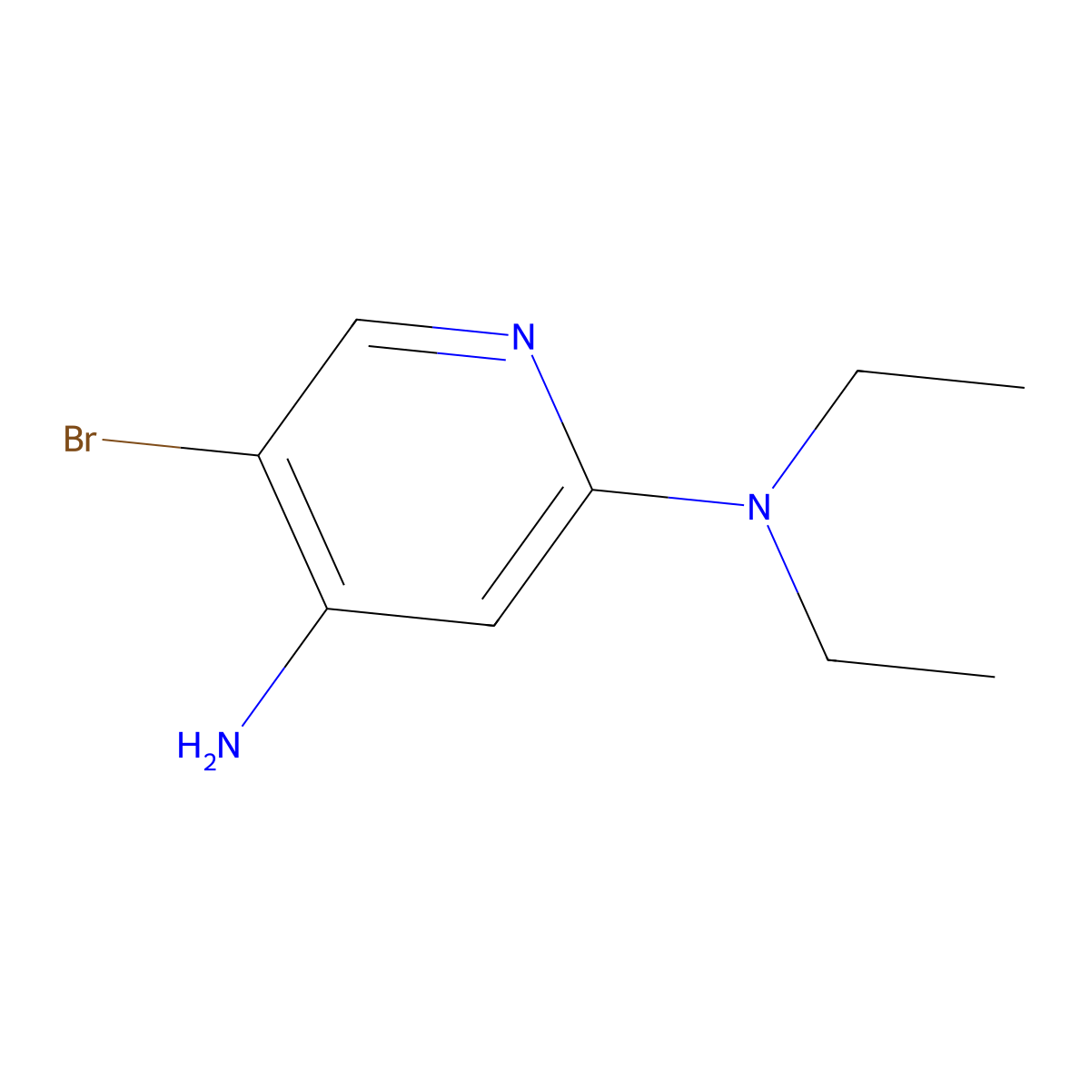 4-Amino-3-bromo-6-diethylaminopyridine molecular structure, CAS 1563533-73-2