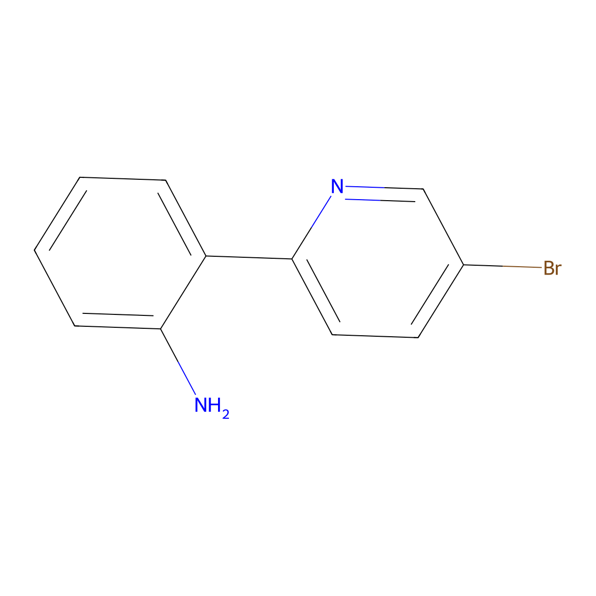 3-Bromo-6-(2-aminophenyl)pyridine molecular structure, CAS 1563533-80-1