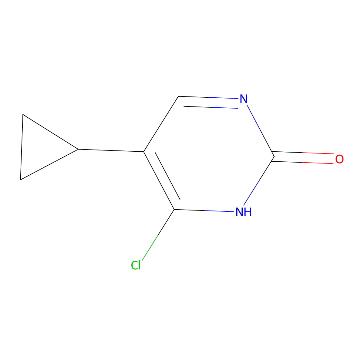 4-Chloro-2-hydroxy-5-cyclopropylpyrimidine molecular structure, CAS 1563533-89-0