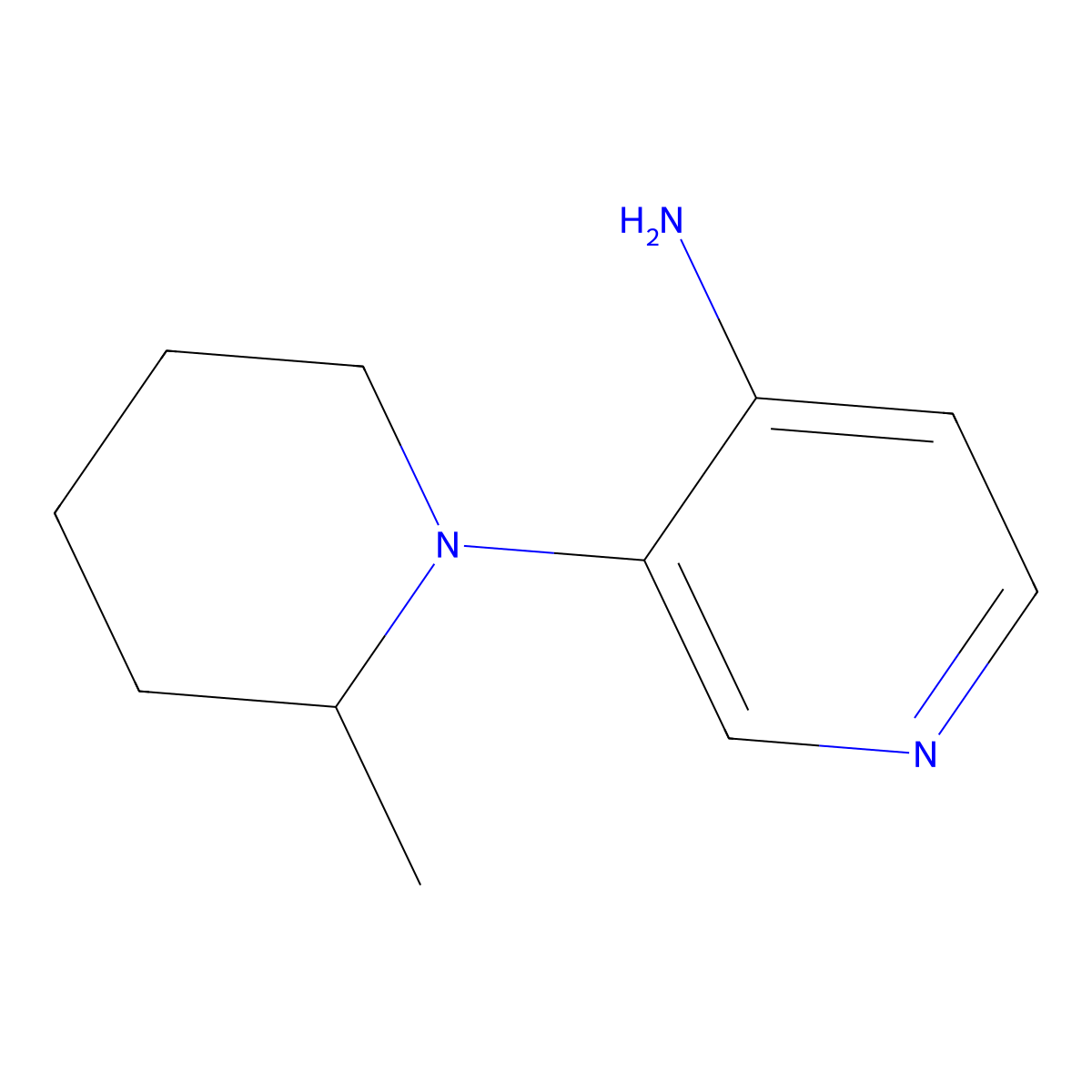 4-Amino-3-(2-methylpiperidin-1-YL)pyridine molecular structure, CAS 1563533-95-8