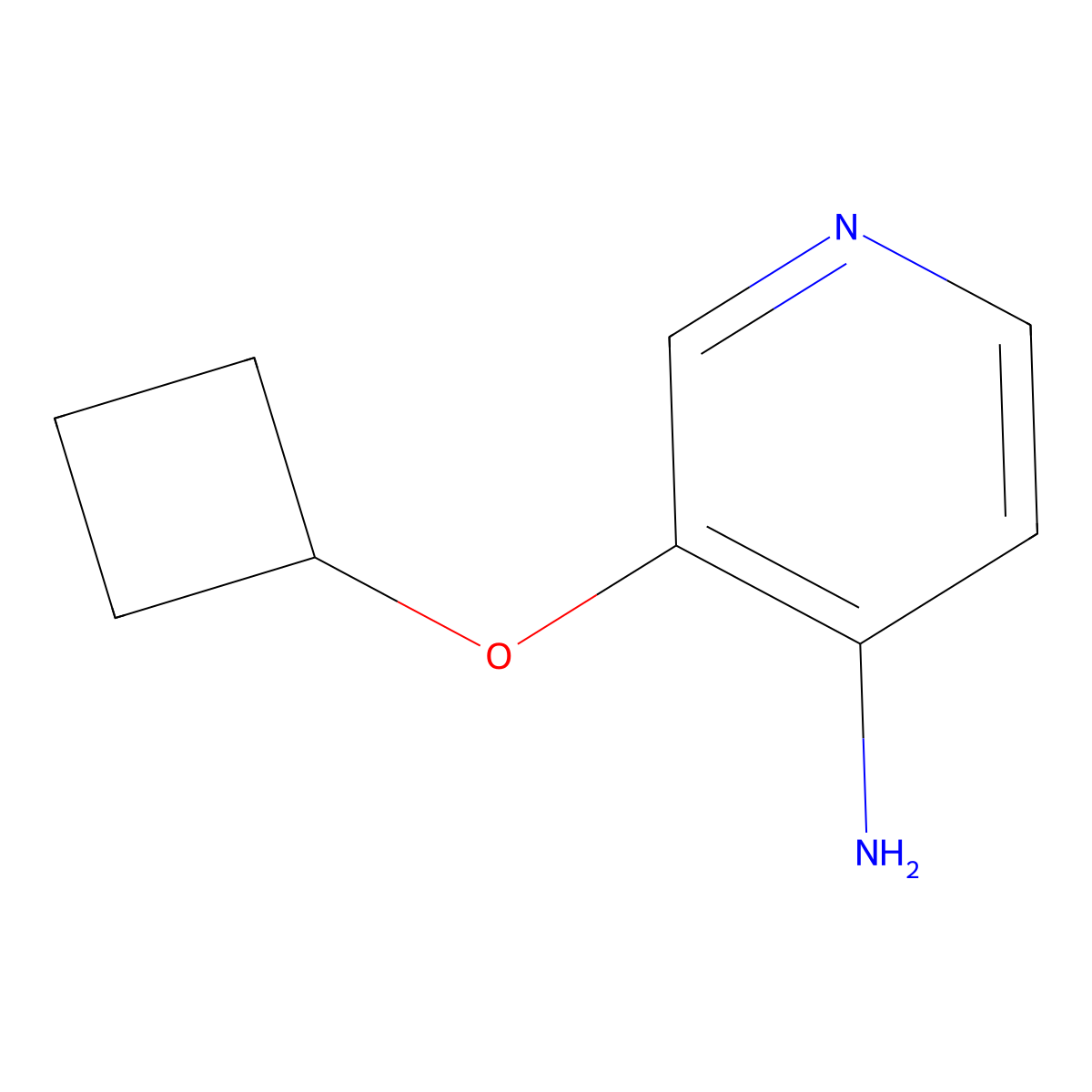 3-Cyclobutoxypyridin-4-amine molecular structure, CAS 1563533-97-0