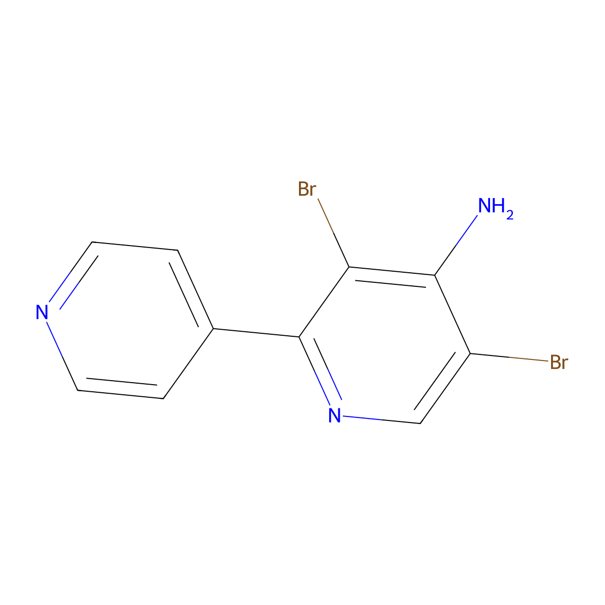 4-Amino-3,5-dibromo-2,4'-bipyridine molecular structure, CAS 1563534-00-8