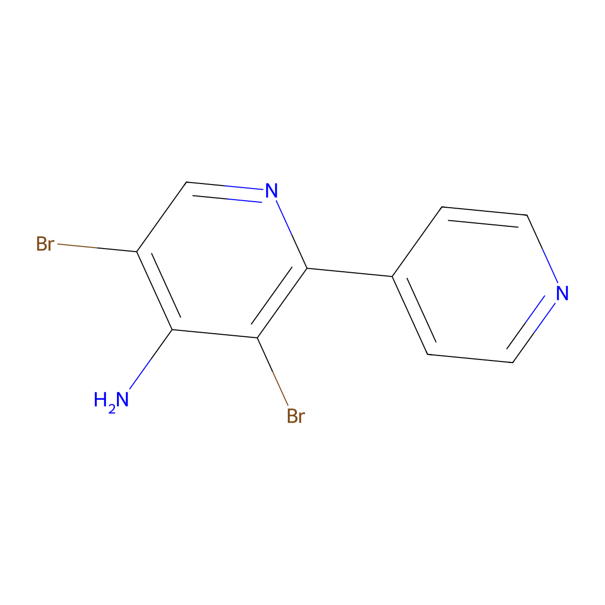 4-Amino-3,5-dibromo-2,4'-bipyridine molecular structure, CAS 1563534-00-8