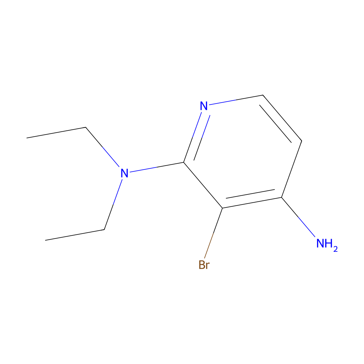 4-Amino-3-bromo-2-(diethylamino)pyridine molecular structure, CAS 1563534-04-2