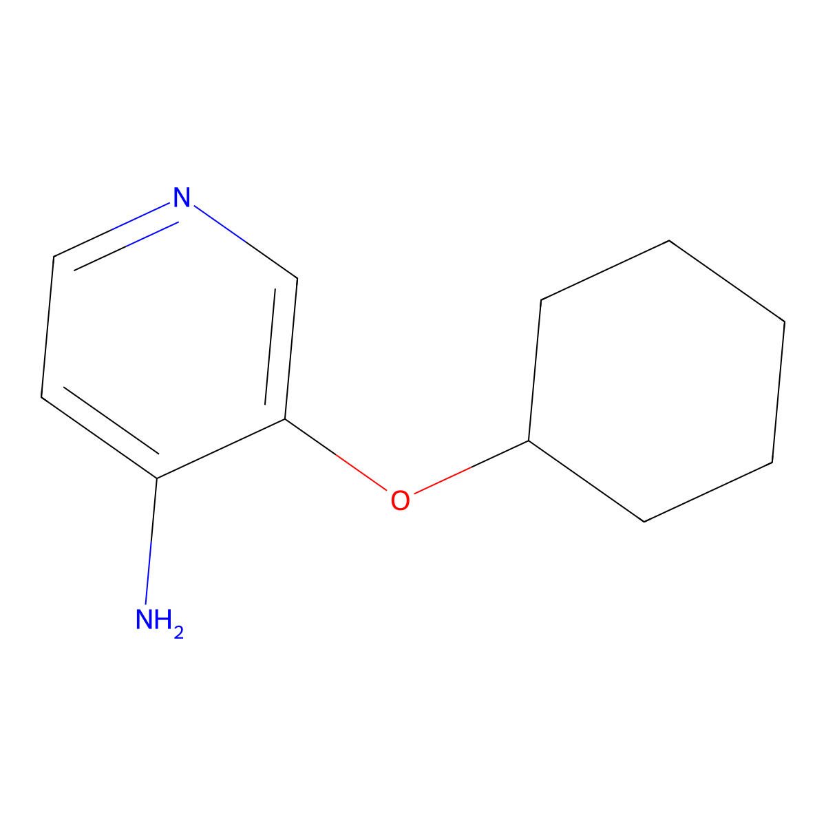 4-Amino-3-(cyclohexyloxy)pyridine molecular structure, CAS 1563534-06-4