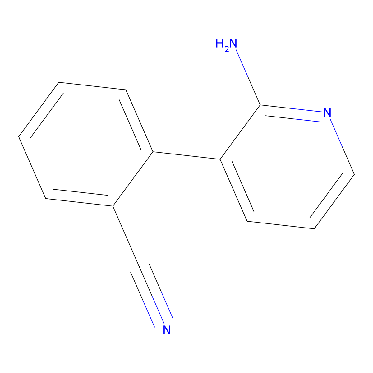 2-(2-Aminopyridin-3-YL)benzonitrile molecular structure, CAS 1563534-07-5