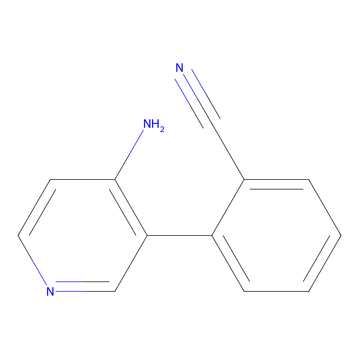 2-(4-Aminopyridin-3-YL)benzonitrile molecular structure, CAS 1563534-09-7