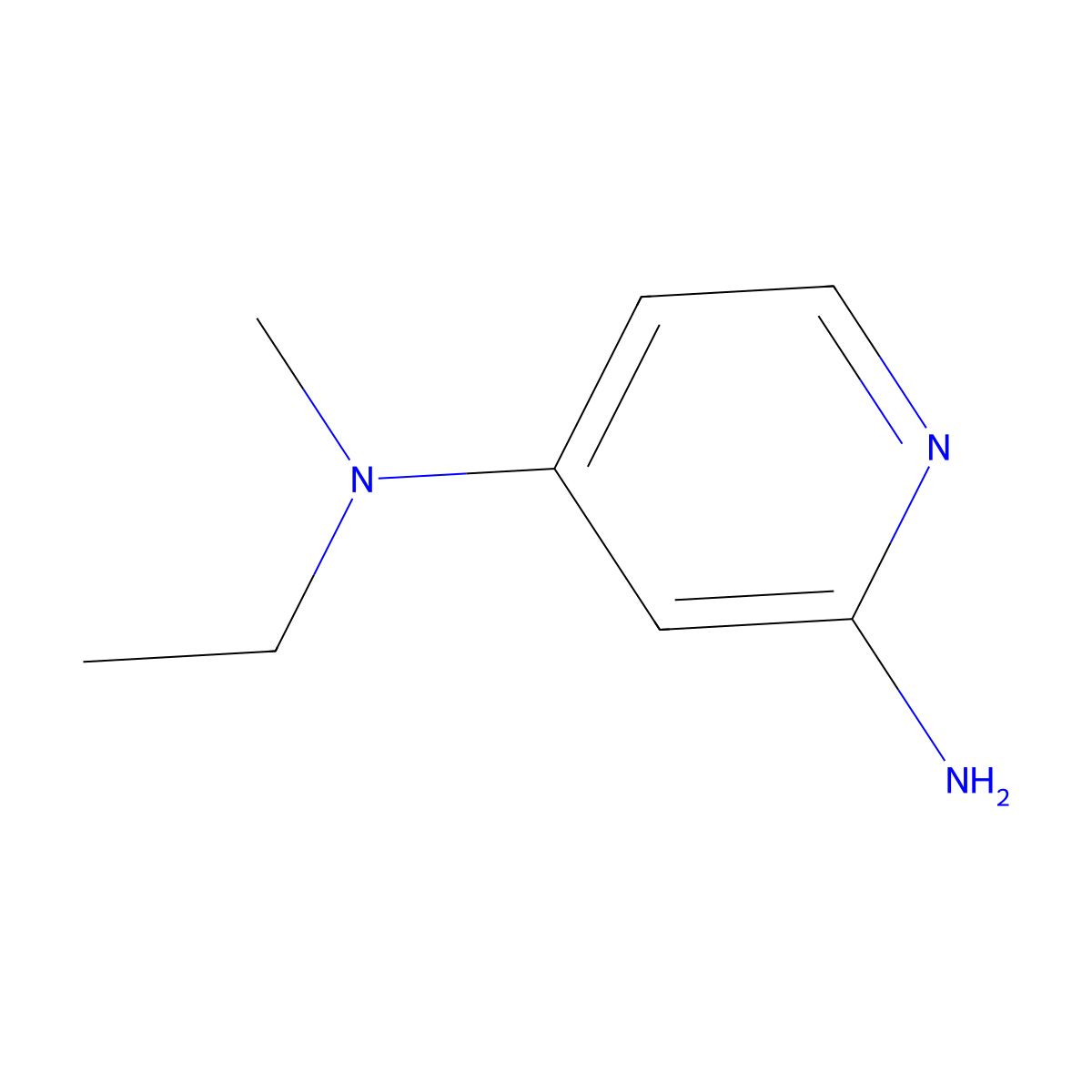 2-Amino-4-(ethylmethylamino)pyridine molecular structure, CAS 1563534-13-3