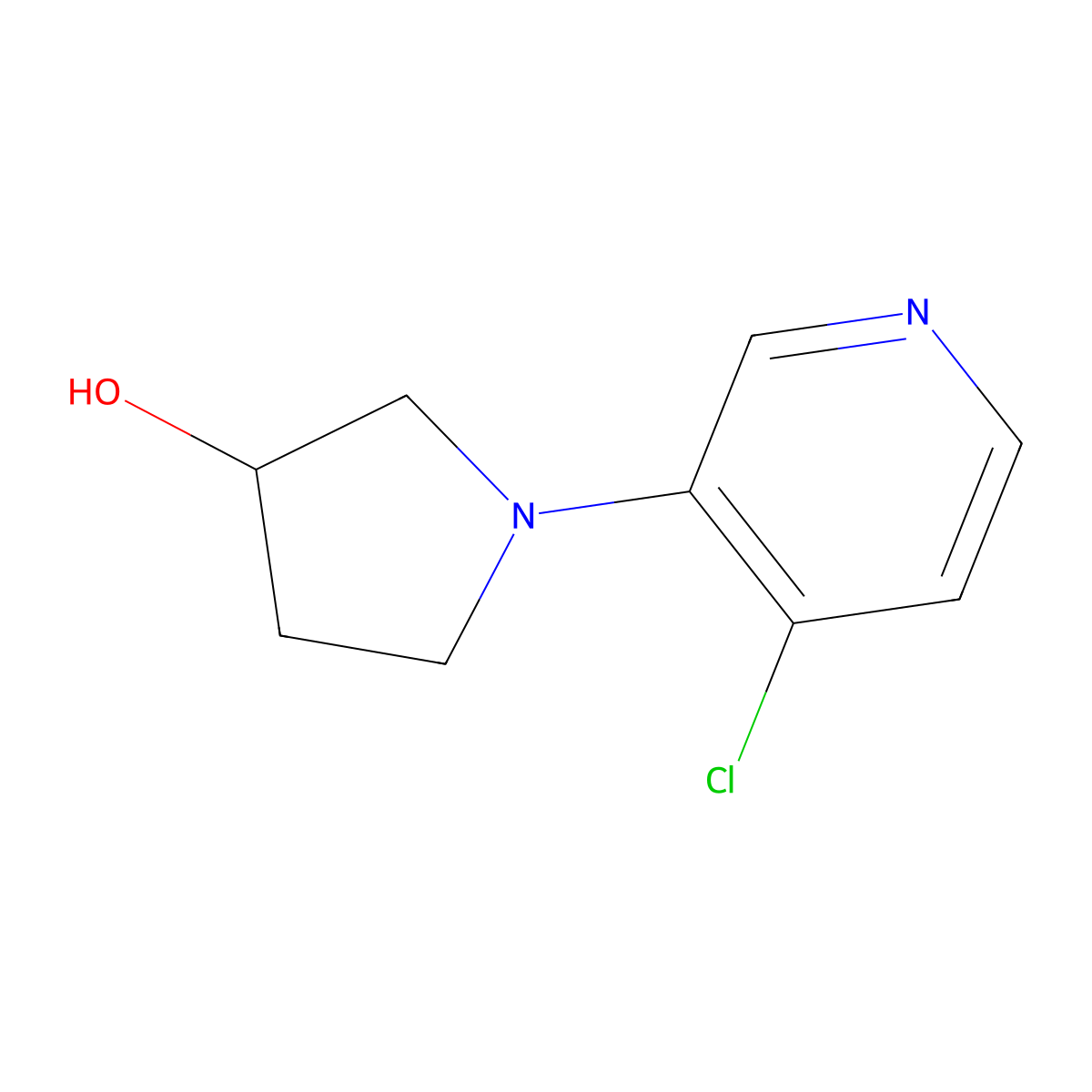 1-(4-Chloropyridin-3-YL)pyrrolidin-3-OL molecular structure, CAS 1563534-27-9