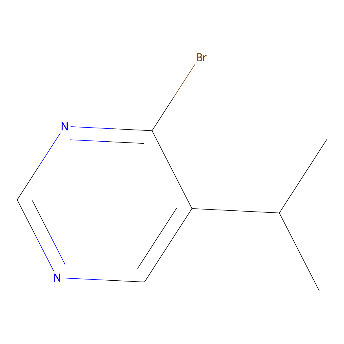 4-Bromo-5-(iso-propyl)pyrimidine molecular structure, CAS 1563534-28-0