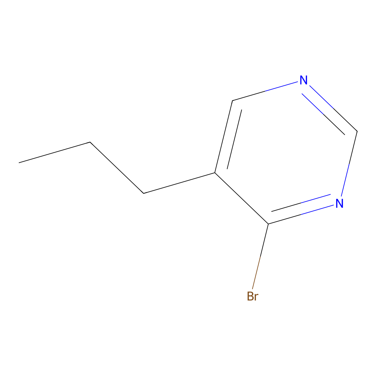 4-Bromo-5-(n-propyl)pyrimidine molecular structure, CAS 1563534-31-5