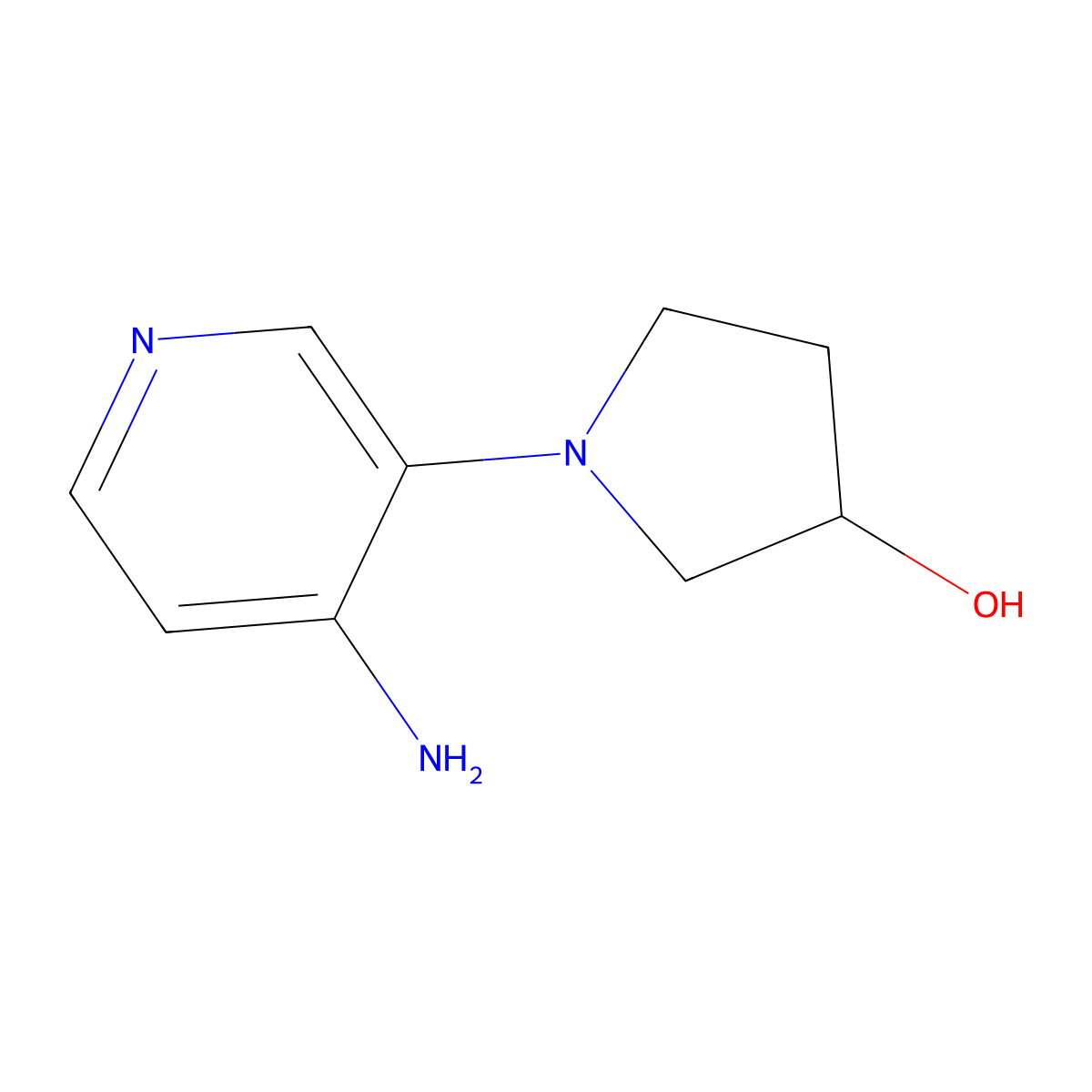 1-(4-Aminopyridin-3-YL)pyrrolidin-3-OL molecular structure, CAS 1563534-33-7