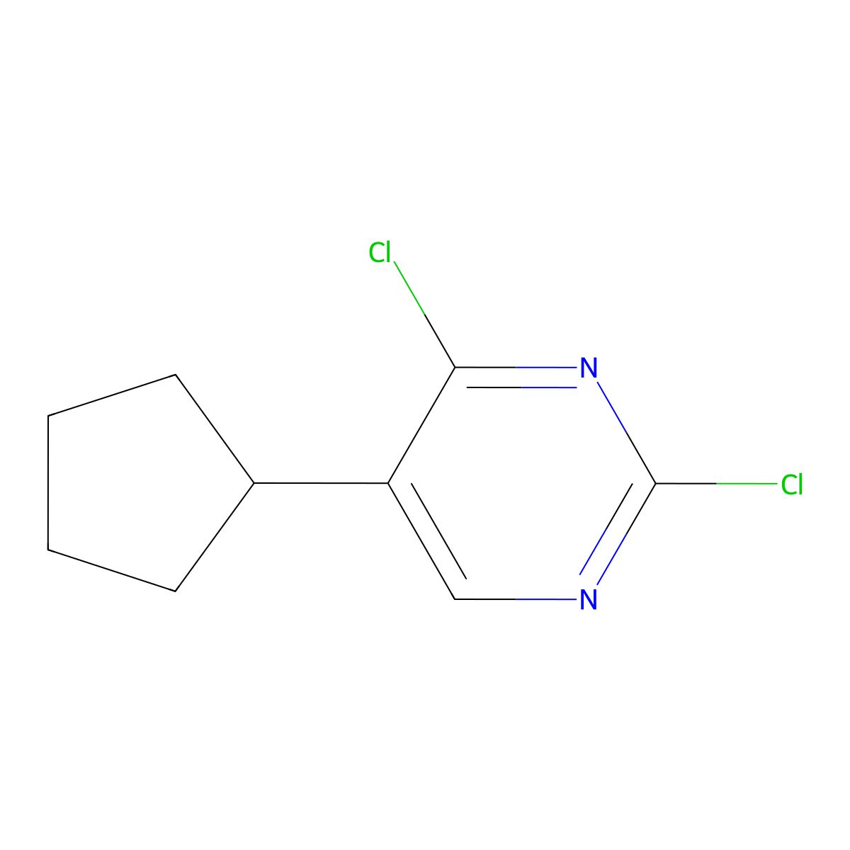2,4-Dichloro-5-cyclopentylpyrimidine molecular structure, CAS 1563534-34-8