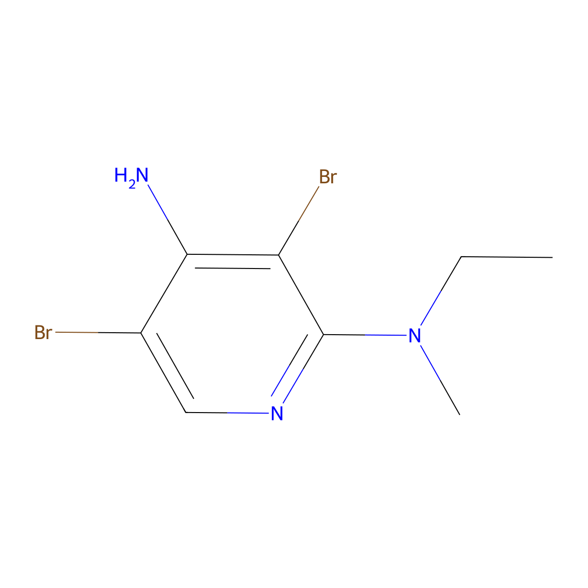 4-Amino-3,5-dibromo-2-methylethylaminopyridine molecular structure, CAS 1563534-35-9