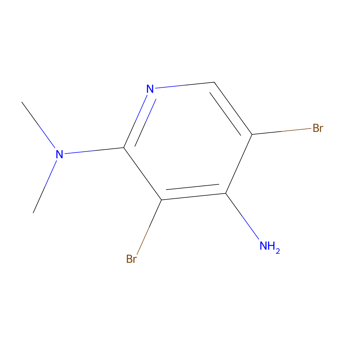 4-Amino-3,5-dibromo-2-dimethylaminopyridine molecular structure, CAS 1563534-37-1