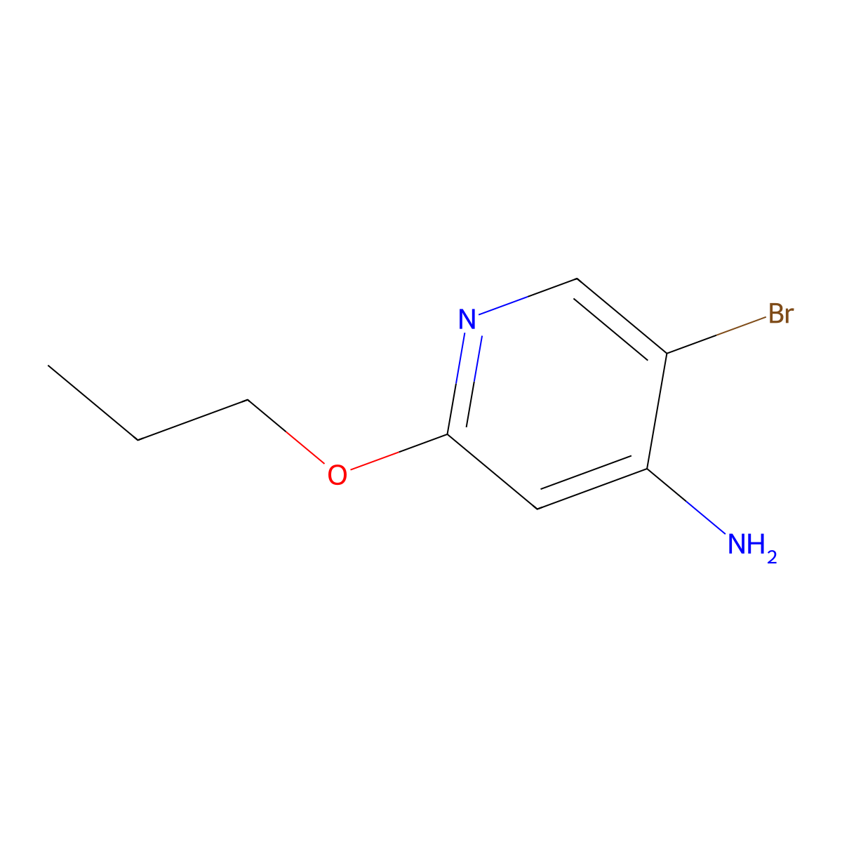 4-Amino-3-bromo-6-(n-propoxy)pyridine molecular structure, CAS 1563534-41-7