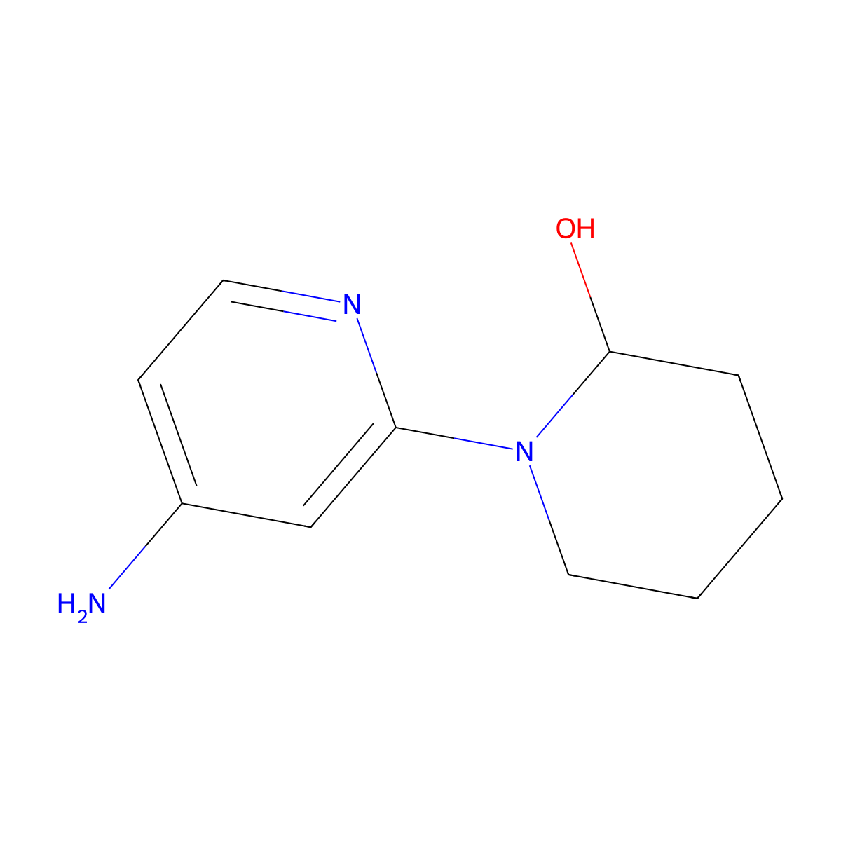 1-(4-Aminopyridin-2-YL)piperidin-2-OL molecular structure, CAS 1563534-42-8
