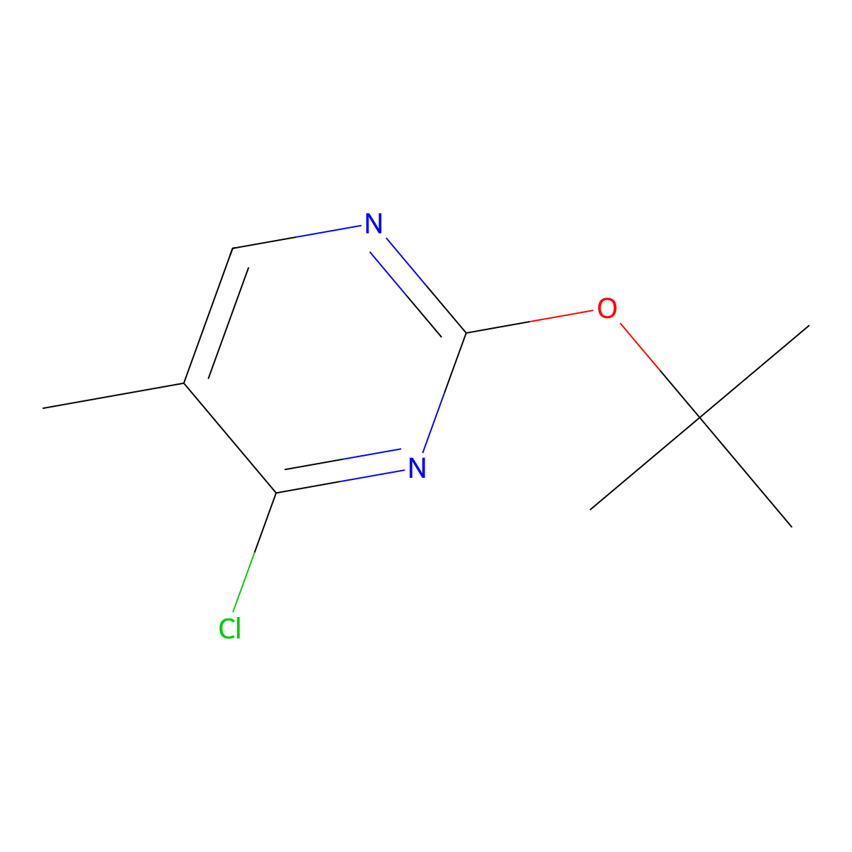 4-Chloro-5-methyl-2-(tert-butoxy)pyrimidine molecular structure, CAS 1563534-43-9