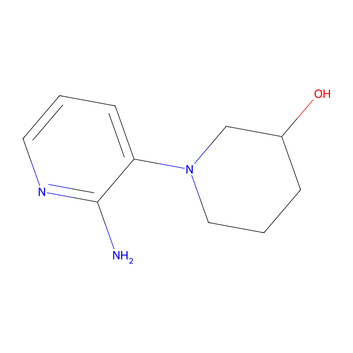 1-(2-Aminopyridin-3-YL)piperidin-3-OL molecular structure, CAS 1563534-51-9