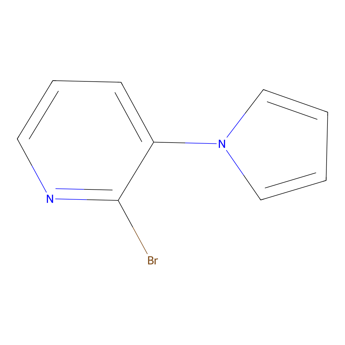 2-Bromo-3-(1H-pyrrol-1-YL)pyridine molecular structure, CAS 1563534-52-0